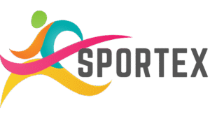 Sportex Logo su peršviečiamu fonu